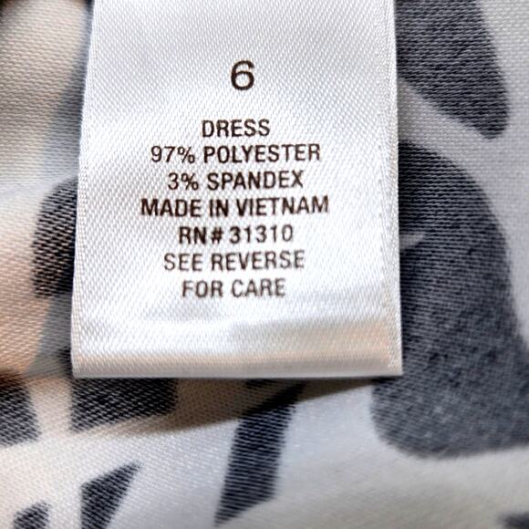 Established Women's Dress 6 Green White Sleeveless Short Misses Size Small S - Picture 4 of 6